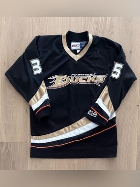 Vintage Youth CCM JS Giguere Anaheim Mighty Ducks NHL Hockey Jersey